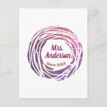 nombre de sra rosa malva borde desde año boda novi