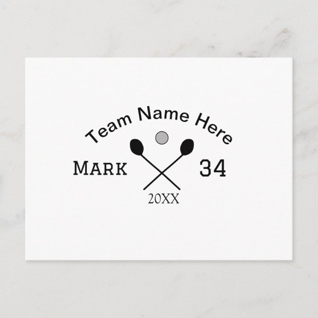 Postal Nombre del equipo aquí añadir número de nombre bol (Anverso)