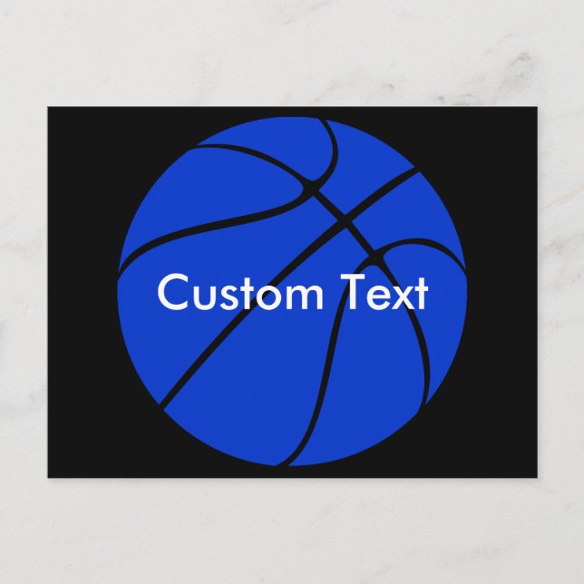 Postal Nombre del equipo del Personalizado de baloncesto  (Anverso)