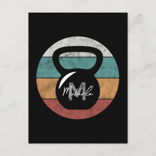 Postal Nombre del monograma del personalizado del timbre 