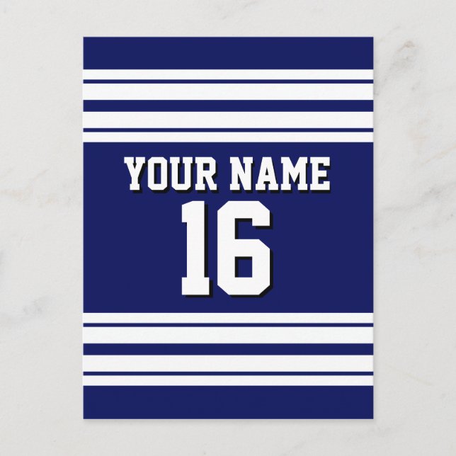 Postal Nombre del número de Personalizado de Jersey del e (Anverso)