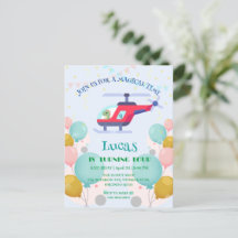 Nombre divertido de fiesta de cumpleaños de helicó