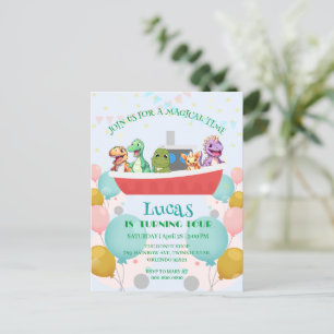 Postal Nombre divertido de fiesta de cumpleaños de yate d