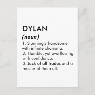 Postal nombre Dylan, nombre editable, nombre personalizad