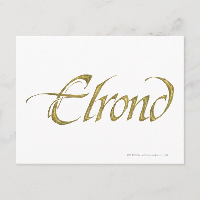 Postal Nombre ELROND™ Texturado (Anverso)
