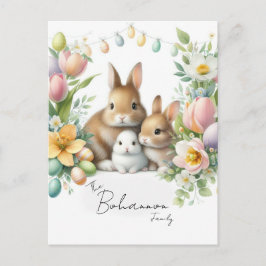 Postal Nombre familiar personalizado Pascua