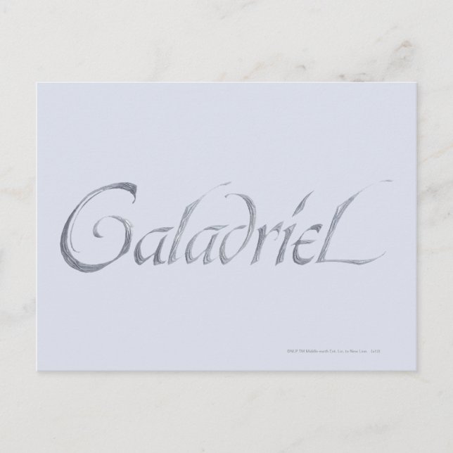 Postal Nombre Galadriel Texturado (Anverso)