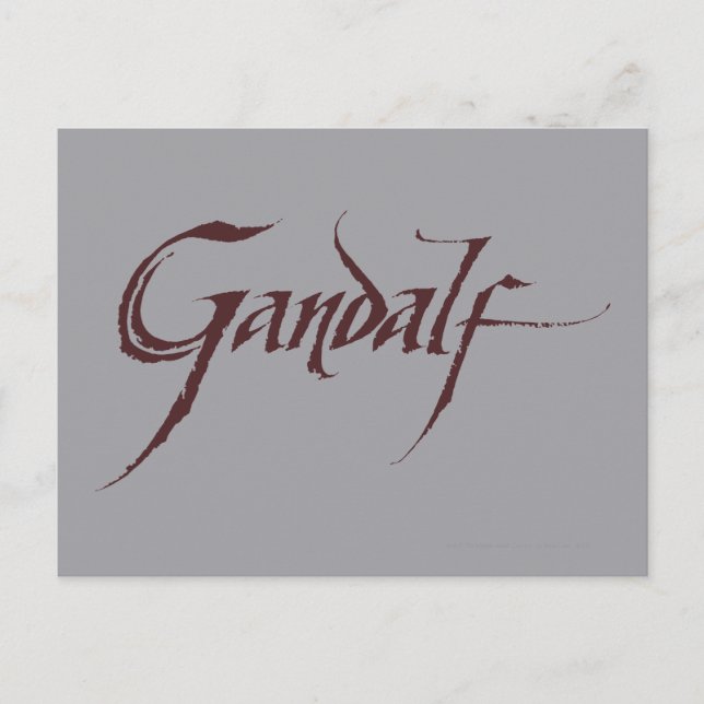 Postal Nombre Gandalf Sólido (Anverso)