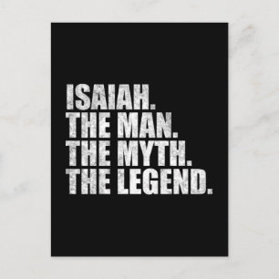 Postal nombre Isaiah, Isaiah El Hombre El Mito La Leyenda