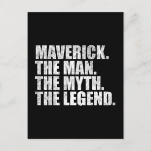 Postal nombre Maverick,Maverick El Hombre El Mito La Leye