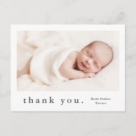 Postal Nombre moderno foto bebé