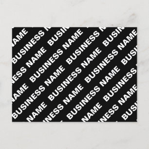 Postal Nombre modificable repetible negrita   Blanco negr