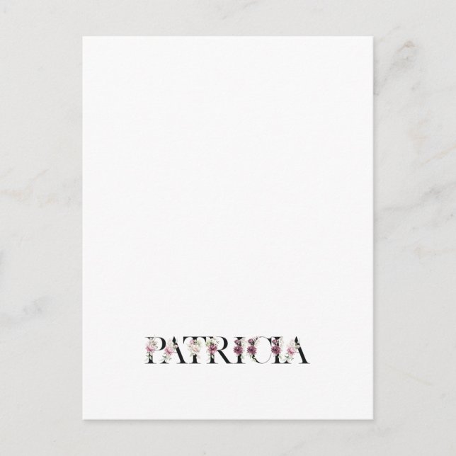 Postal Nombre Patricia (Anverso)
