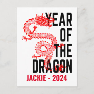 Postal Nombre Personalizado Año del Dragón Año de Nacimie