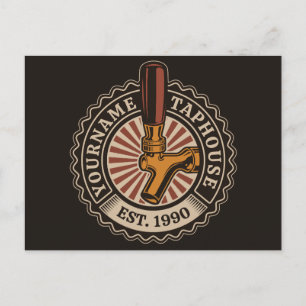 Postal NOMBRE Personalizado Craft Beer Taphouse Brewery B