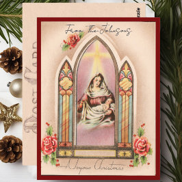 Postal Nombre personalizado de la Virgen de Navidad