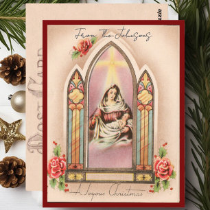Postal Nombre personalizado de la Virgen de Navidad