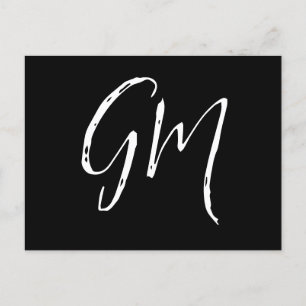 Postal Nombre personalizado Iniciales personalizadas dos 