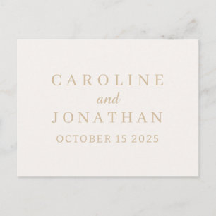 Postal Nombre Personalizado Simple Elegante Boda Moderna