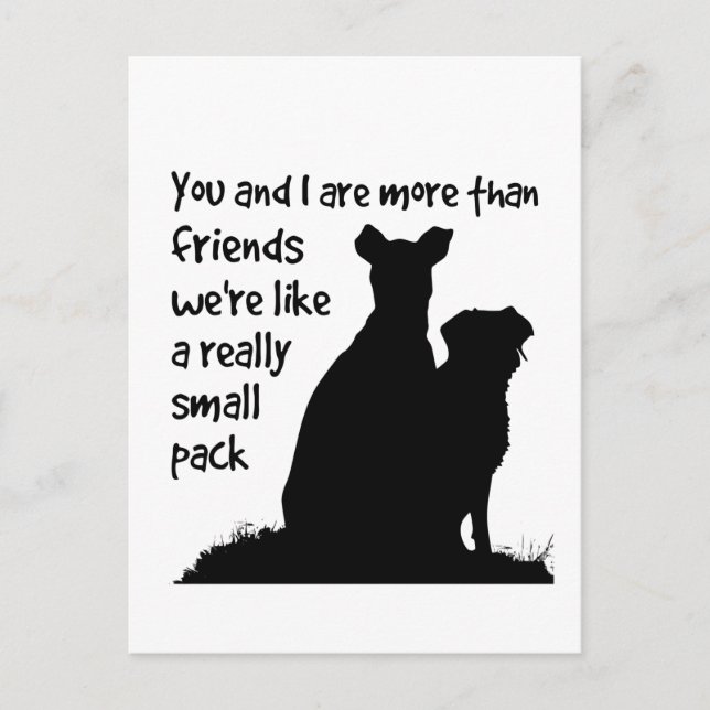 Postal Nombre personalizado Tú y yo Más que amigos que no (Anverso)