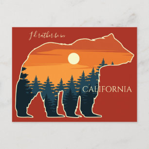 Postal Nombre y texto personalizados Bosque de oso