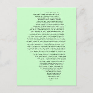 Postal Nombres de ciudades de Illinois en forma de mapa e