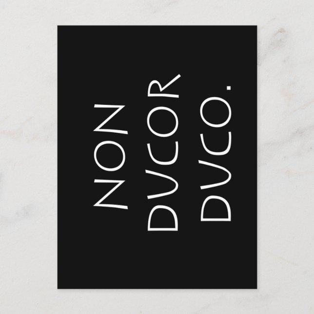 Postal Non ducor duco (Anverso)