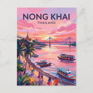 Postal Nong Khai (río Mekong) Tailandia