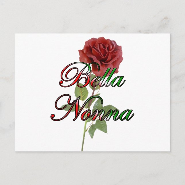 Postal Nonna (Hermosa Abuela Italiana) (Anverso)