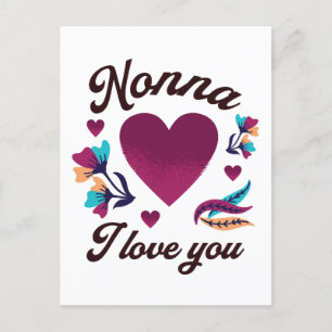Postal Nonna te amo, abuela te amo