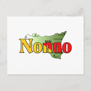 Postal Nonno con Mapa de Sicilia