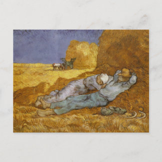 Postal Noon Rest from Work (Millet) Van Gogh Bella Artes