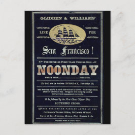 Postal Noonday Clipper barco de vela 1900