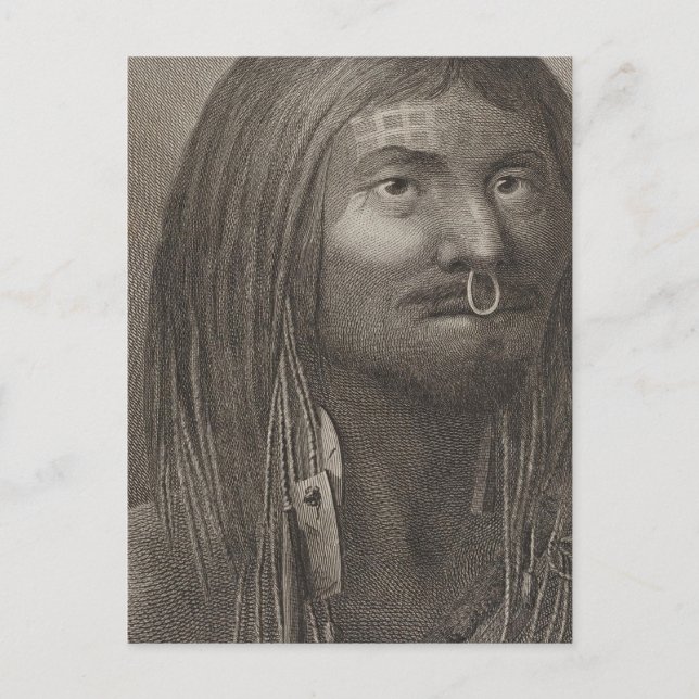 Postal Nootka Man, Columbia Británica (Anverso)