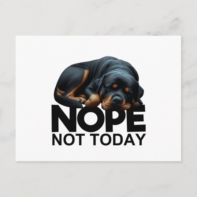 Postal Nope Not Today Rottweiler (Anverso)