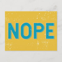 NOPE - Tipografía con angustia en azul y amarillo