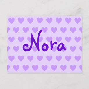 Postal Nora en morado