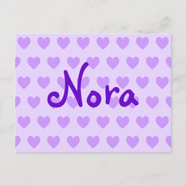Postal Nora en morado (Anverso)