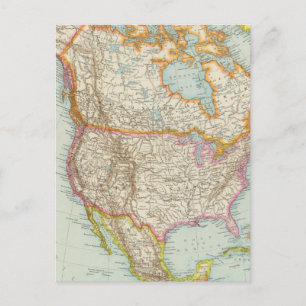 Postal Nordamerika - Mapa norteamericano