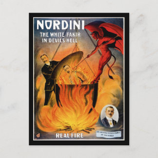 Postal Nordini ~ El Fakir Blanco en el infierno del diabl