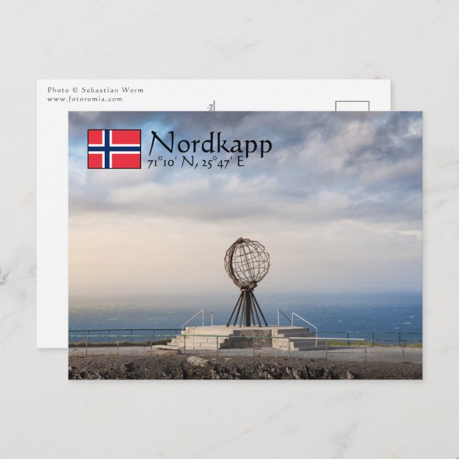 Postal Nordkap Noruega Postcard (Anverso / Reverso)