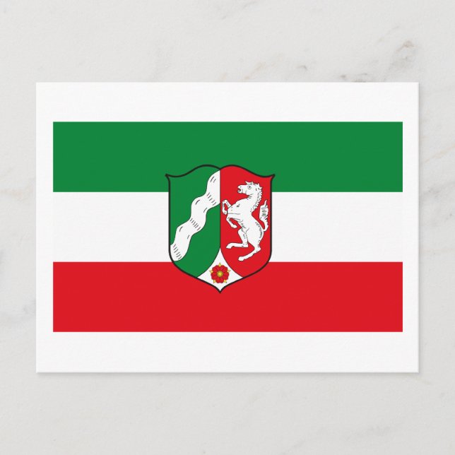 Postal Nordrhein Westfalen Flag Postcard (Anverso)