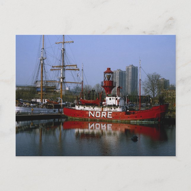 Postal Nore Lightship, muelle St. Kathrines, Londres, Ing (Anverso)