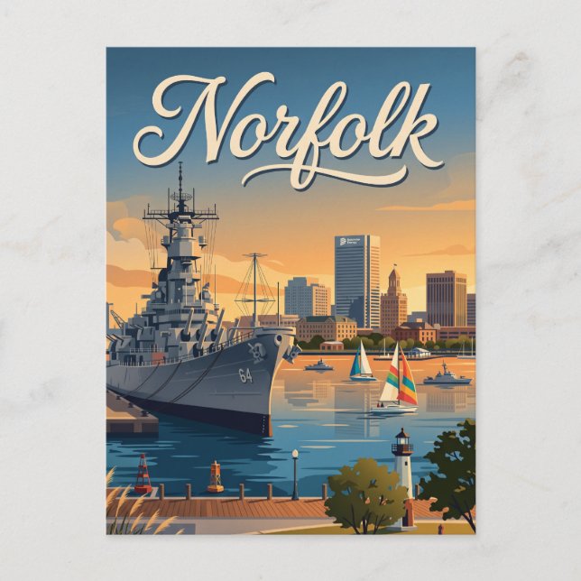Postal Norfolk, Virginia (Anverso)