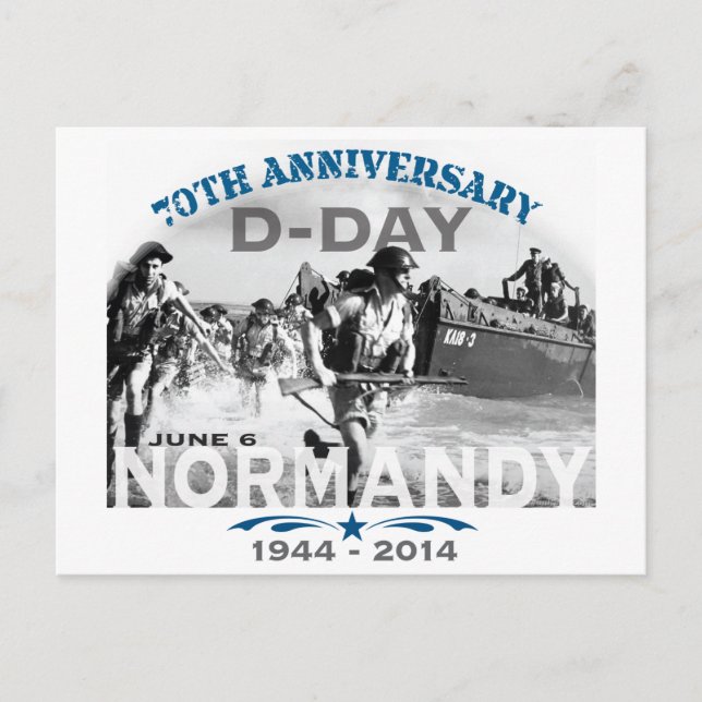 Postal Normandía 70° Aniversario del Día D (Anverso)