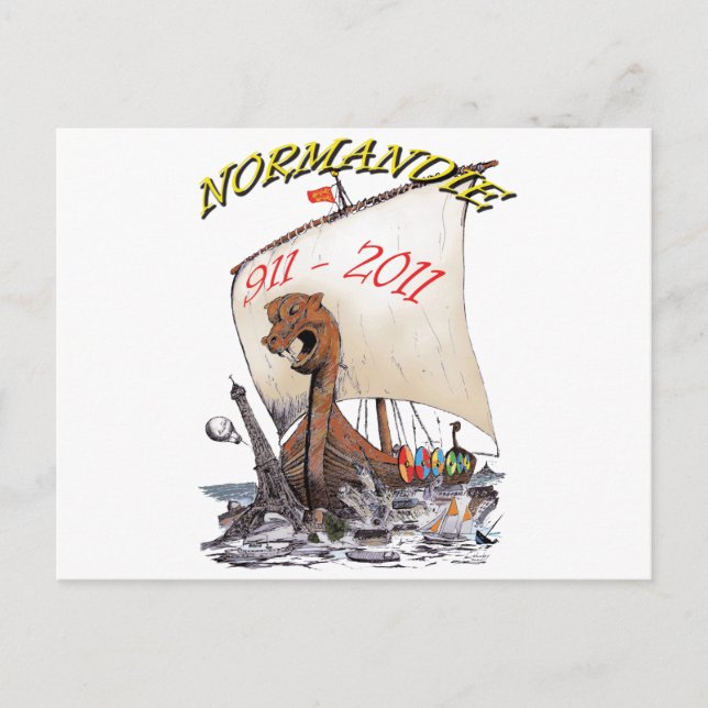 POSTAL NORMANDIE PARIS (Anverso)