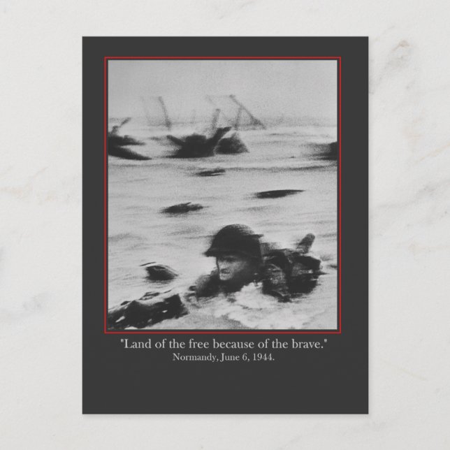 Postal Normandy, June 6, 1944 - WW2 British Soldier (Anverso)