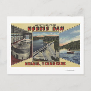 Postal Norris, Tennessee - Saludos desde la presa de Norr