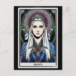 Postal Norse Mythology Goddess Sigyn Art Postcard