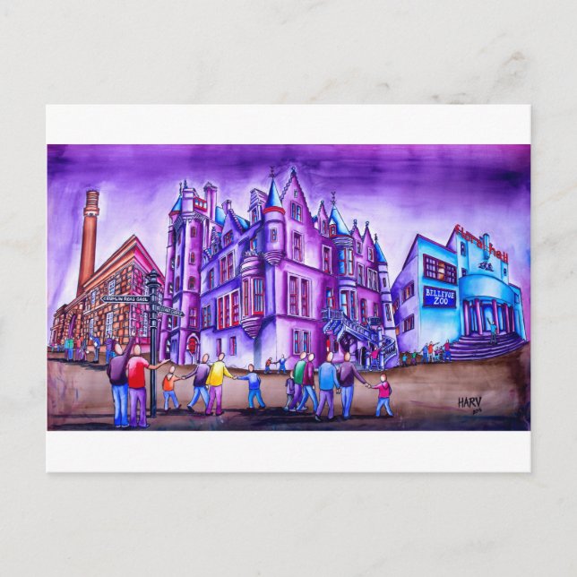 Postal Norte de Belfast: Castillo, cárcel y zoológico (Anverso)